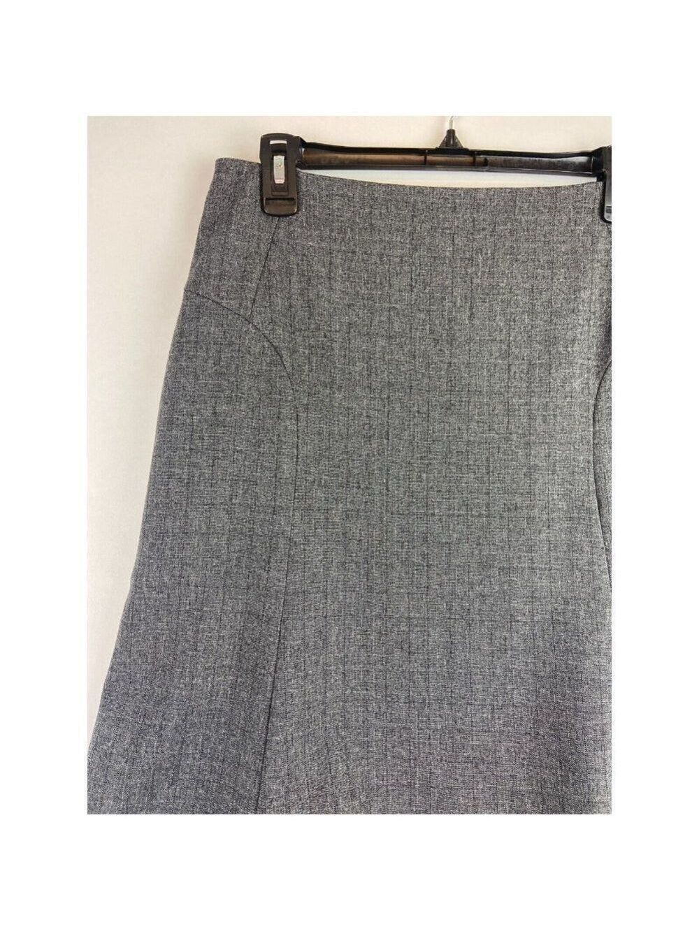 Cleo Charcoal Flippy Suiting Skirt Size 6 - Picture 10 of 12